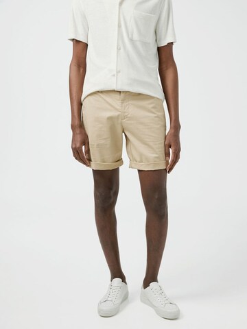 J.Lindeberg Slimfit Chino 'Nathan' in Beige: voorkant