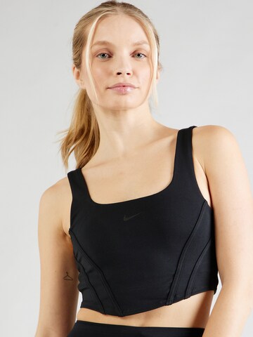 Bustier Soutien-gorge de sport NIKE en noir : devant