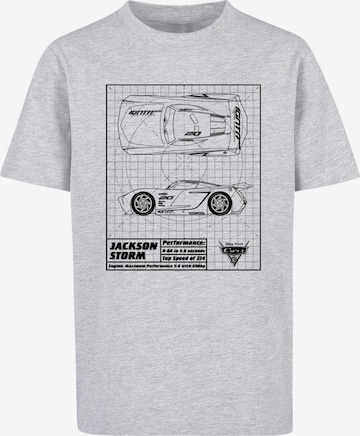 ABSOLUTE CULT Shirt 'Cars - Jackson Storm' in Grijs: voorkant