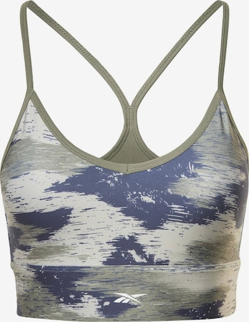 Reebok Bustier Sport bh in Groen: voorkant