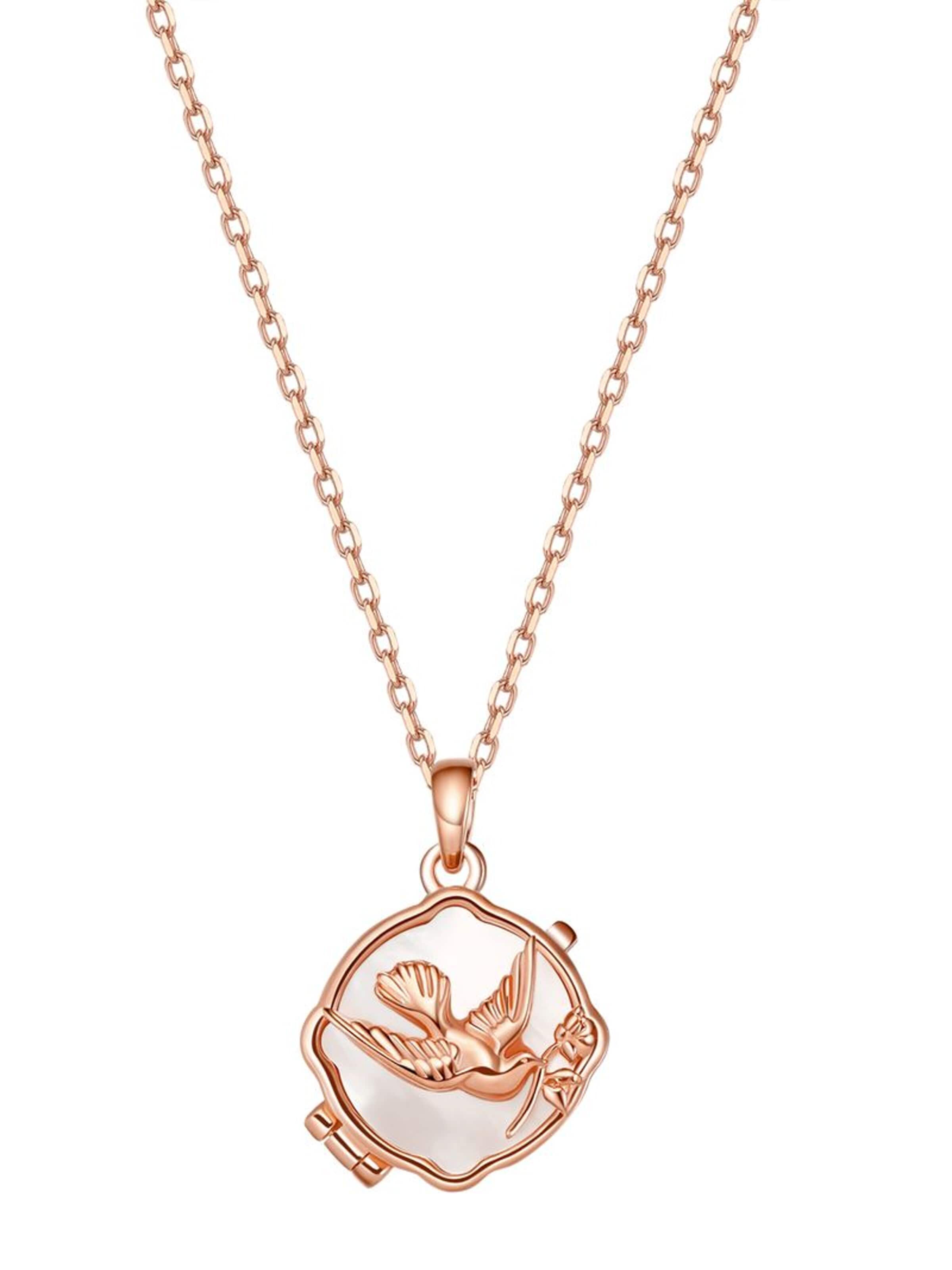 Collana 'Serenity Locket' di Hey Happiness in oro: frontale