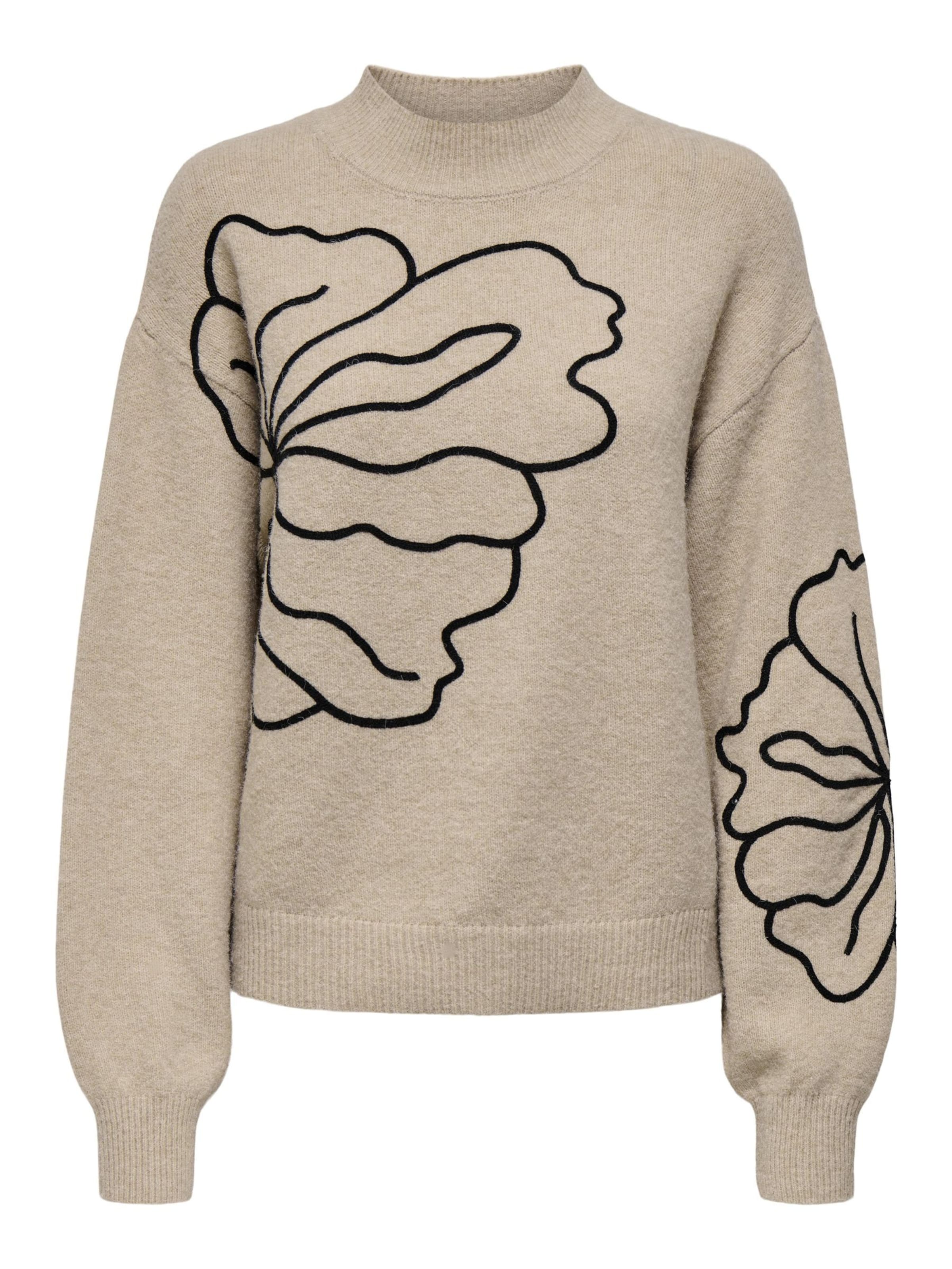 JDY Pullover 'JDYJELLA' in Grau: Vorderseite