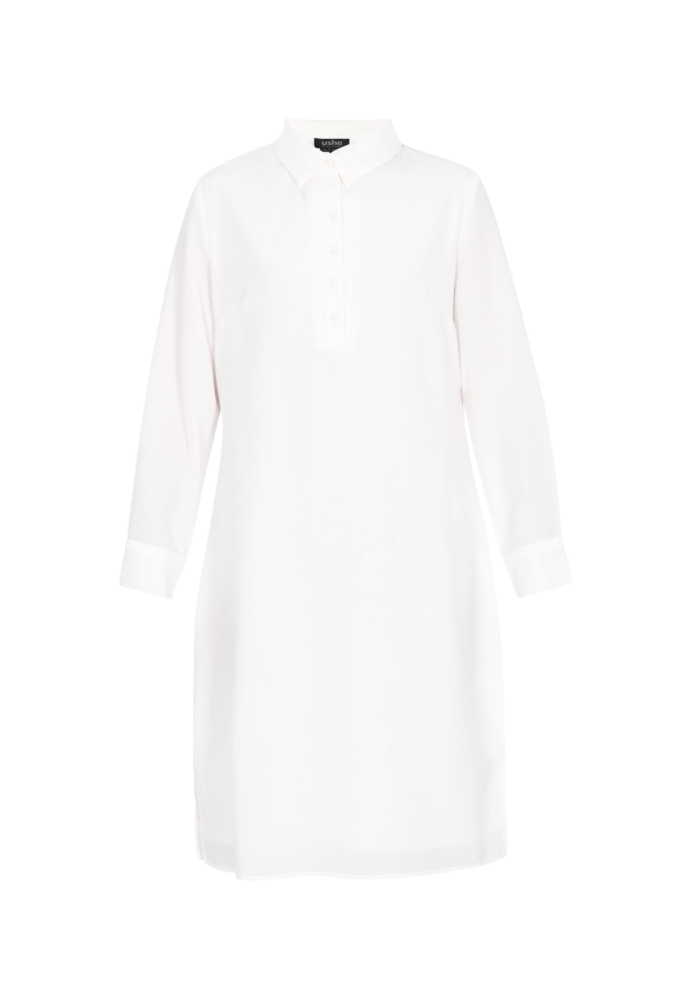 usha BLACK LABEL - Vestidos camiseiros em branco: frente