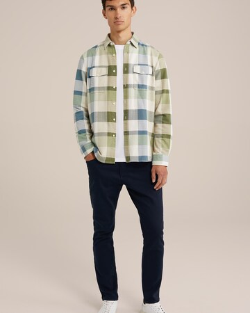 WE Fashion Regular fit Button Up Shirt in Green