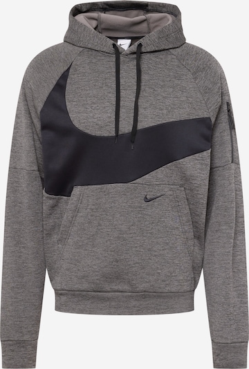 NIKE Sport sweatshirt i mörkgrå / svart, Produktvy
