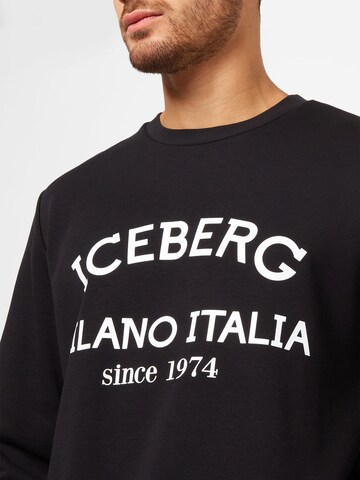 ICEBERG Μπλούζα φούτερ σε μαύρο