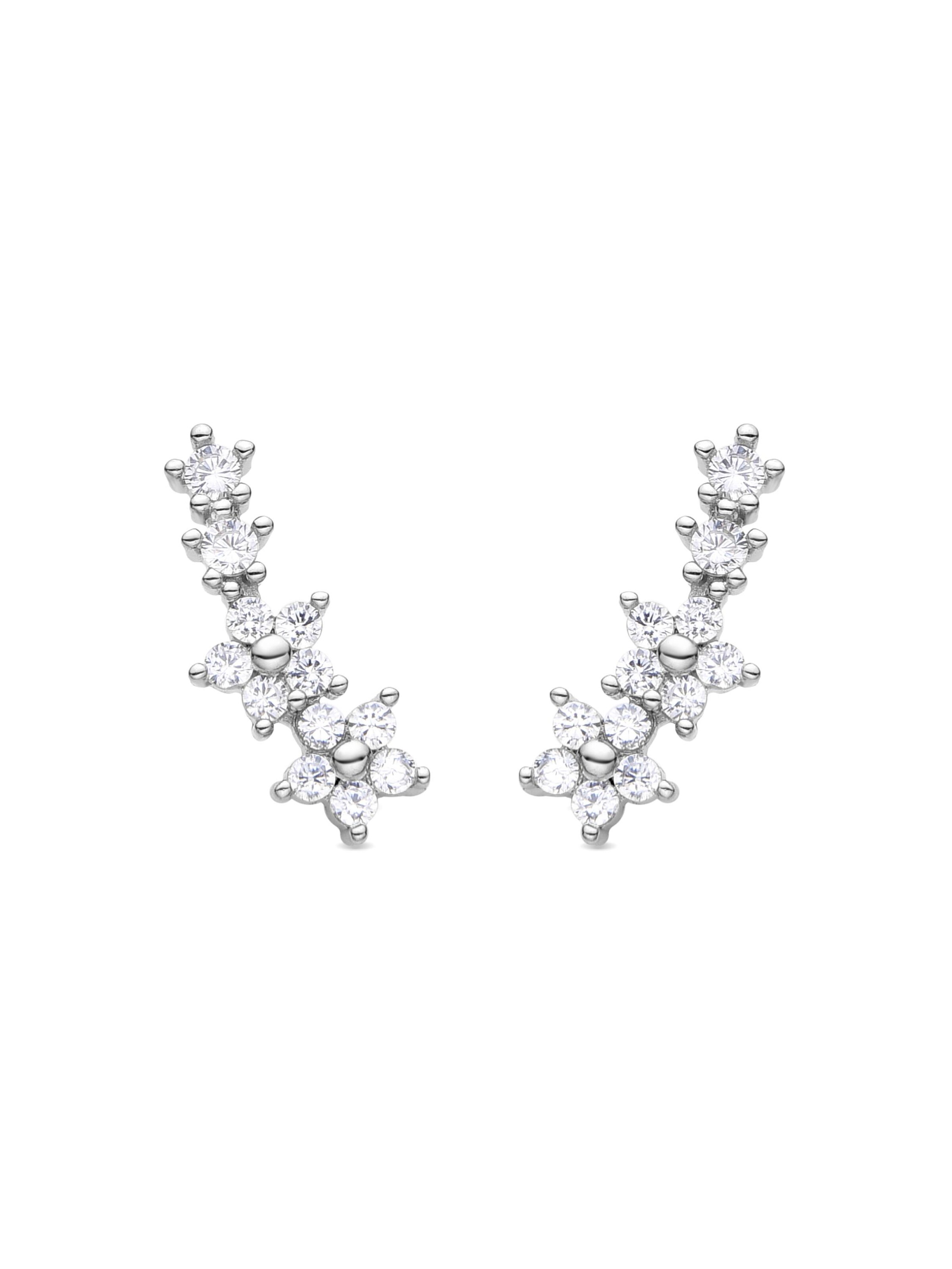 Luxenter - Pendientes 'Olea' en plata: frente