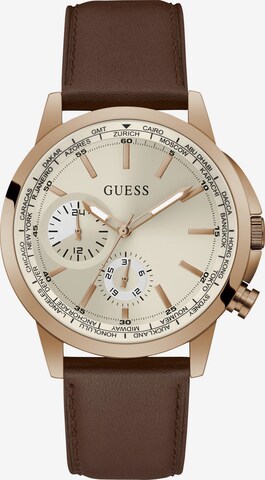 GUESS Analog Watch 'SPEC' in Brown: front