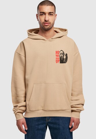 Sweat-shirt Merchcode en beige : devant