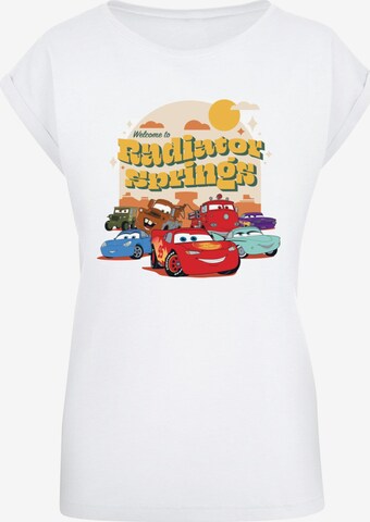ABSOLUTE CULT T-Shirt 'Cars - Radiator Springs Group' in Weiß: predná strana