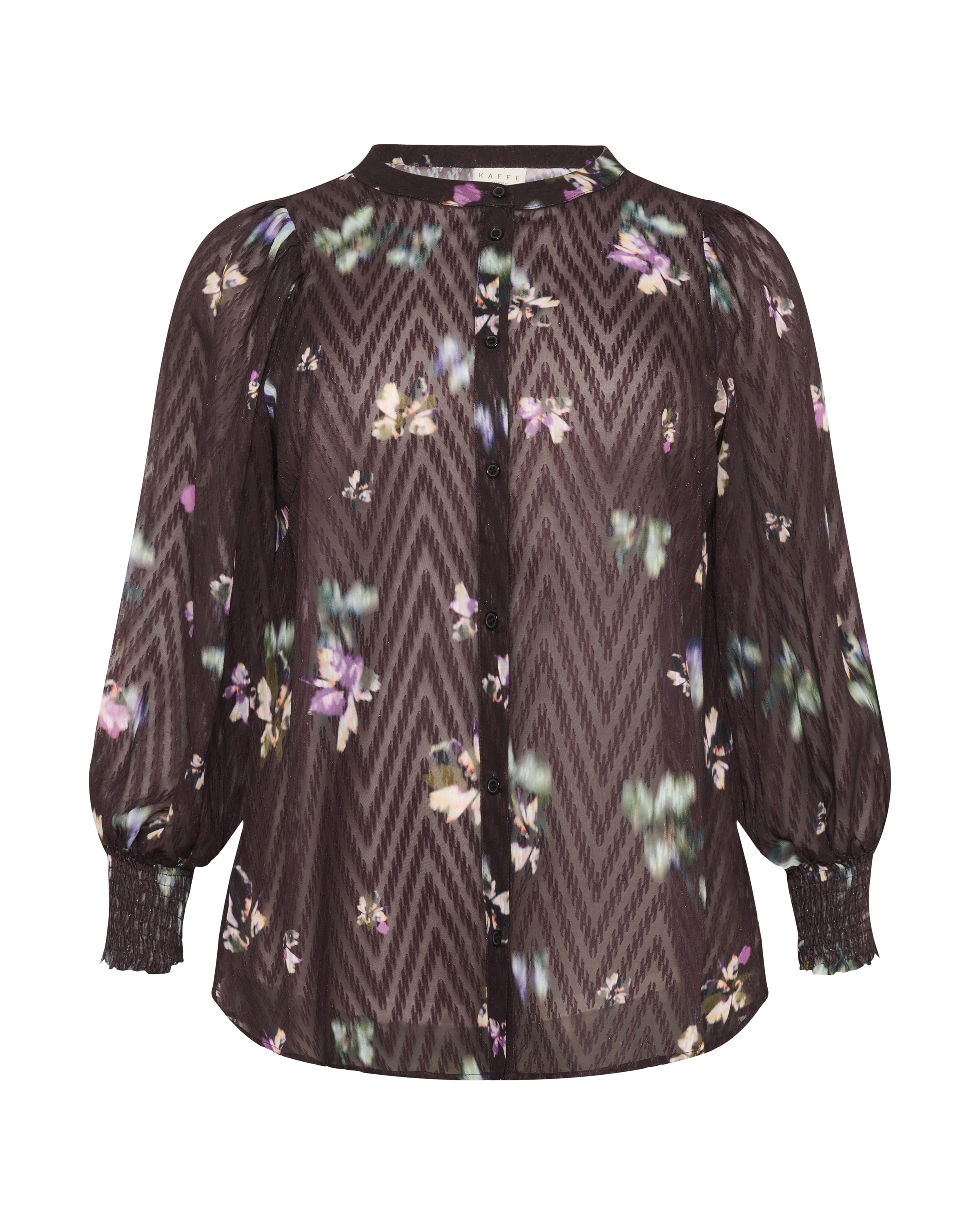 KAFFE CURVE Blouse in Brown: front