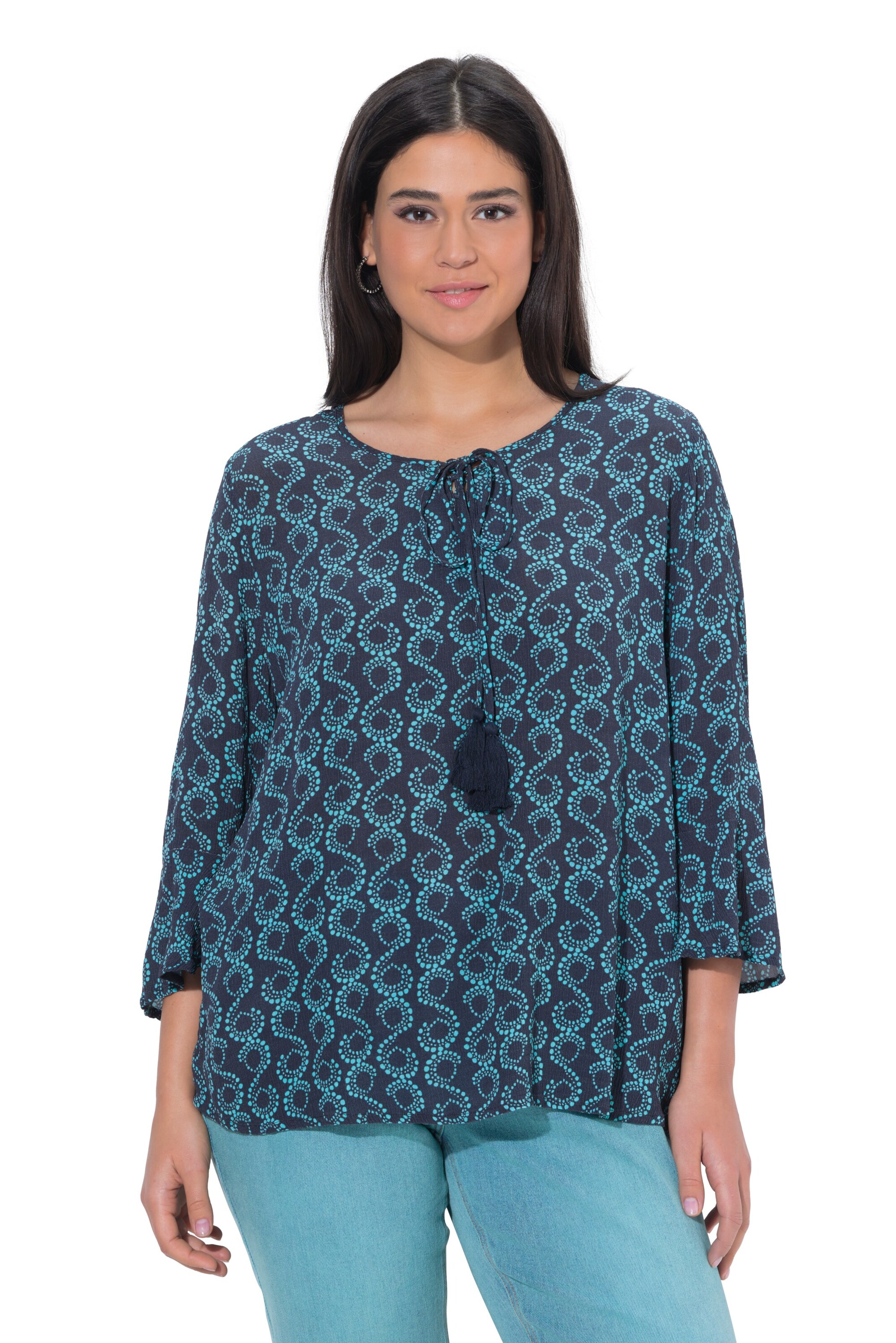 Ulla Popken Tuniek in Blauw: voorkant