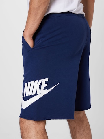 mėlyna Nike Sportswear Standartinis Kelnės 'Essentials'