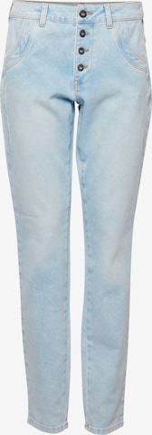 PULZ Jeans Slimfit Jeans in Blauw: voorkant