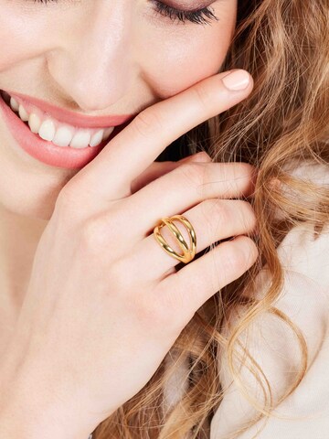 Lucardi Ring in Gold: front