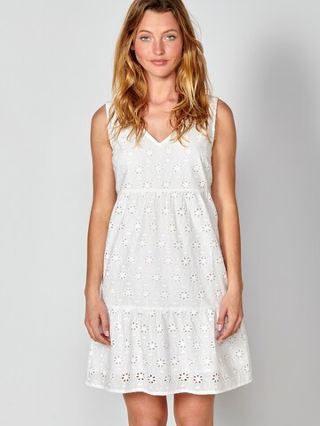 KOROSHI Summer Dress in White: front