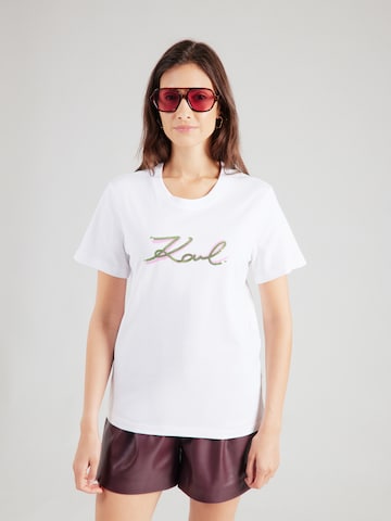 Tricou de la Karl Lagerfeld pe alb: față