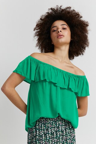 ICHI Blouse 'Marrakech' in Green: front
