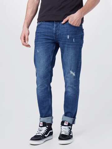 Slimfit Jeans 'ONSLOOM DAMAGE' de la Only & Sons pe albastru: față