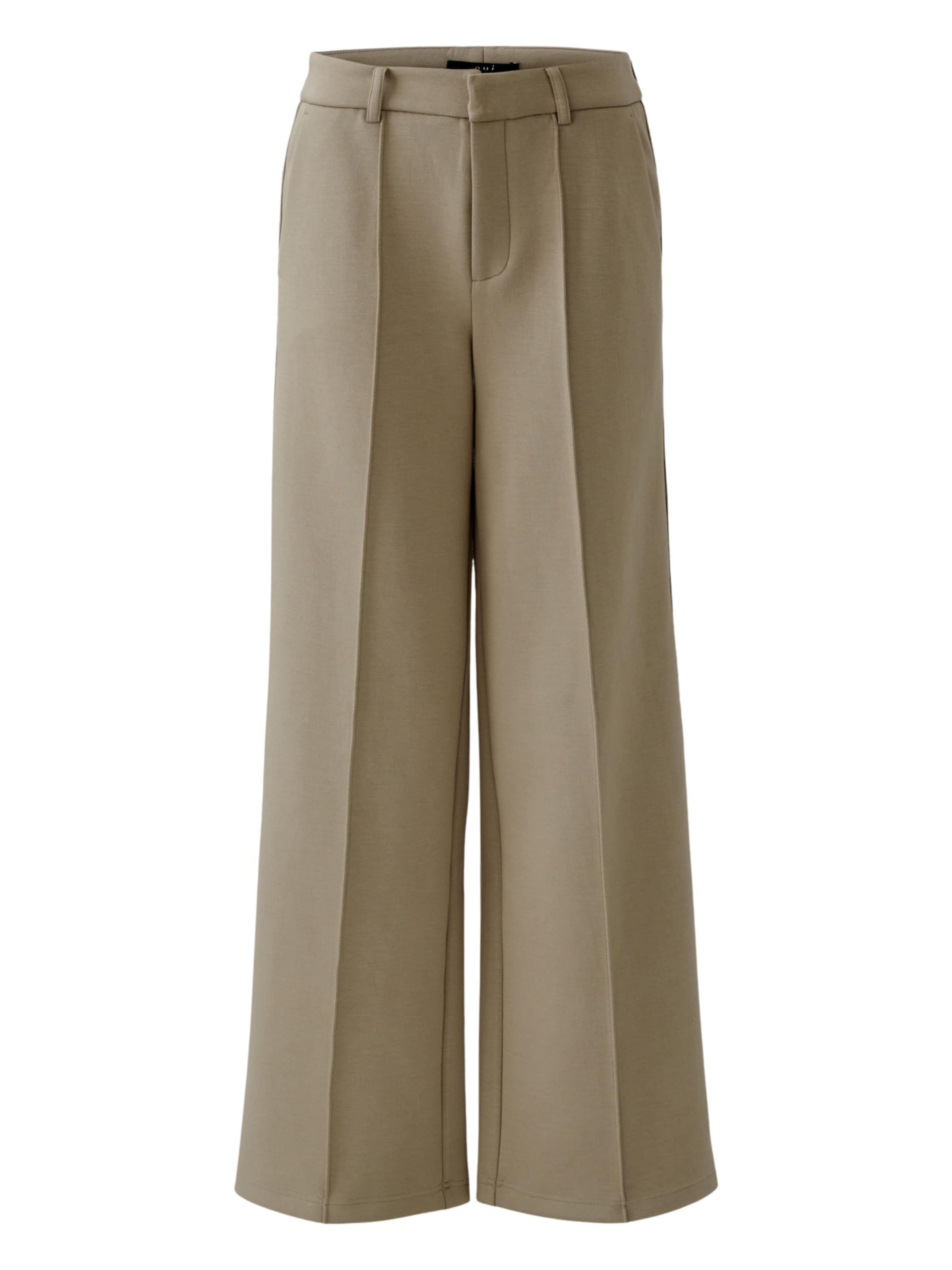 OUI Pleat-Front Pants in Green: front