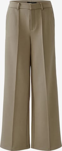 OUI Pleat-Front Pants in Green: front