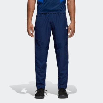 ADIDAS PERFORMANCE Tapered Trainingshose ' Tiro 19 Woven Hose ' in Blau: Vorderseite