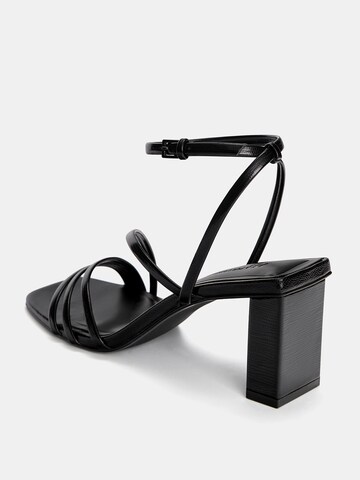 Pull&Bear Strap sandal in Black