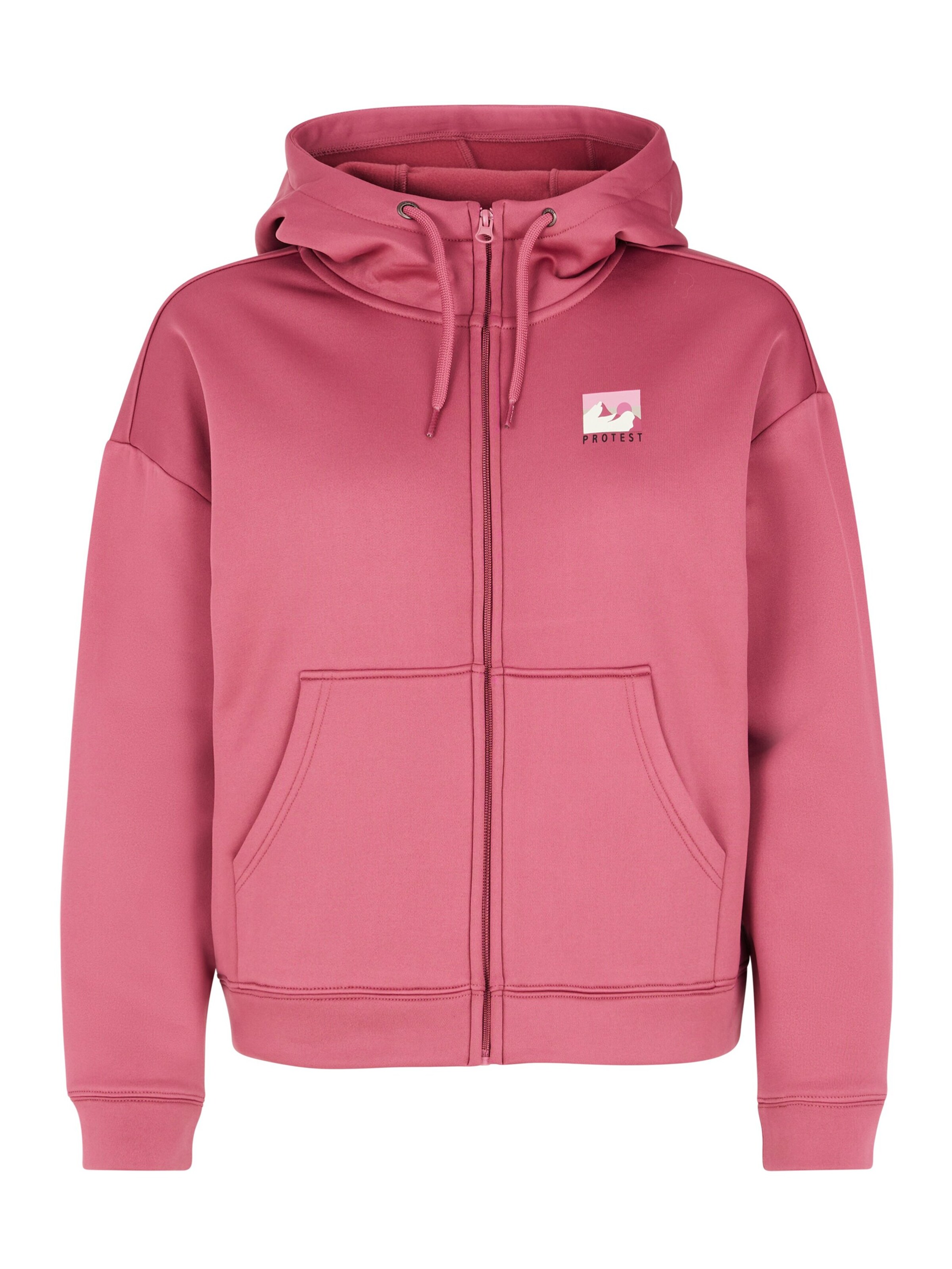 PROTEST Sweatjacke 'PRTTEAM'‌‌‌‌‌‌‌‌‌‌ in Pink: Vorderseite