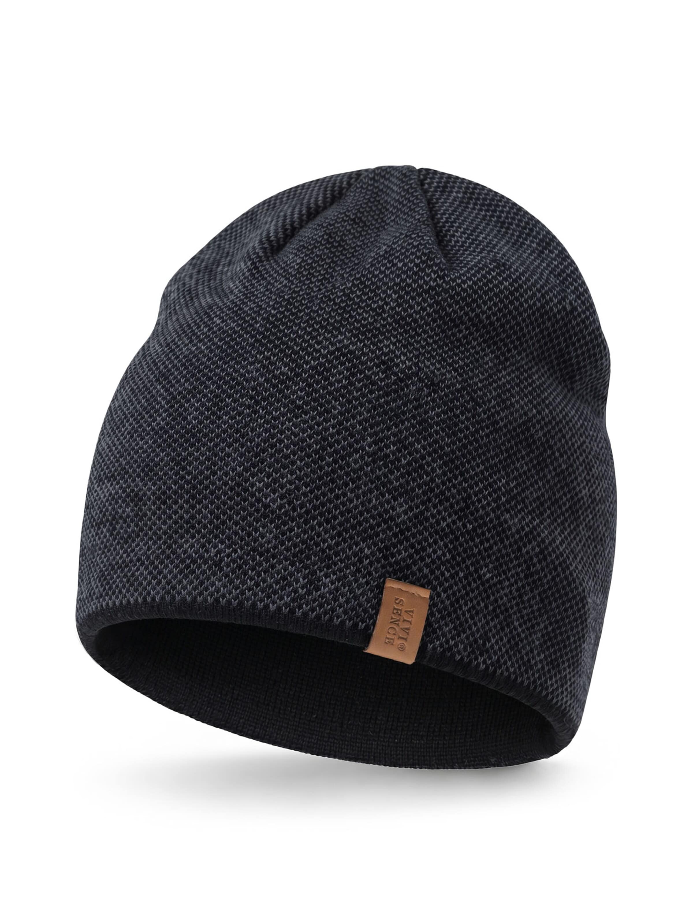 Vivisence Beanie 'M7008' in Black: front