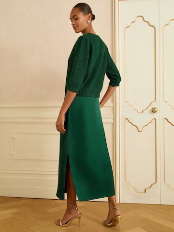 Robe love & roses en vert