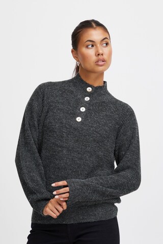 ICHI Sweater 'Ihnovo' in Grey: front