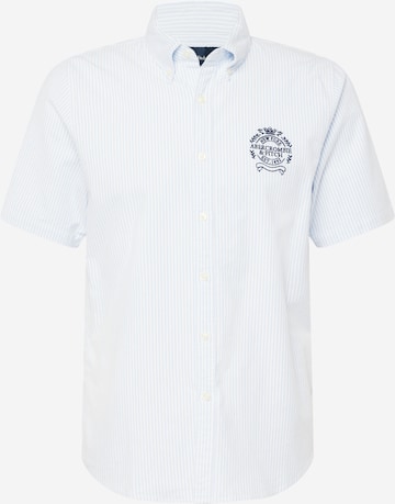 Coupe regular Chemise Abercrombie & Fitch en blanc : devant