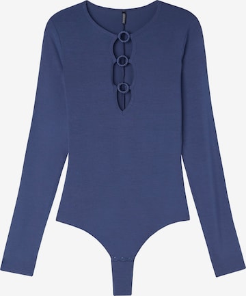 INTIMISSIMI Shirt Bodysuit 'CRAFTED ELEGANCE' in Blue: front