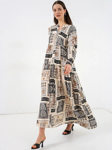 Bigdart Jurk in Beige