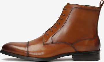 Kazar Lace-Up Boots in Brown: front