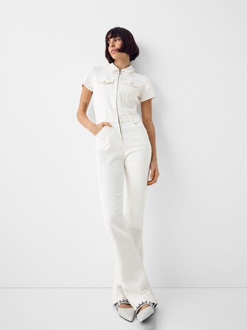 Tuta jumpsuit di Bershka in beige