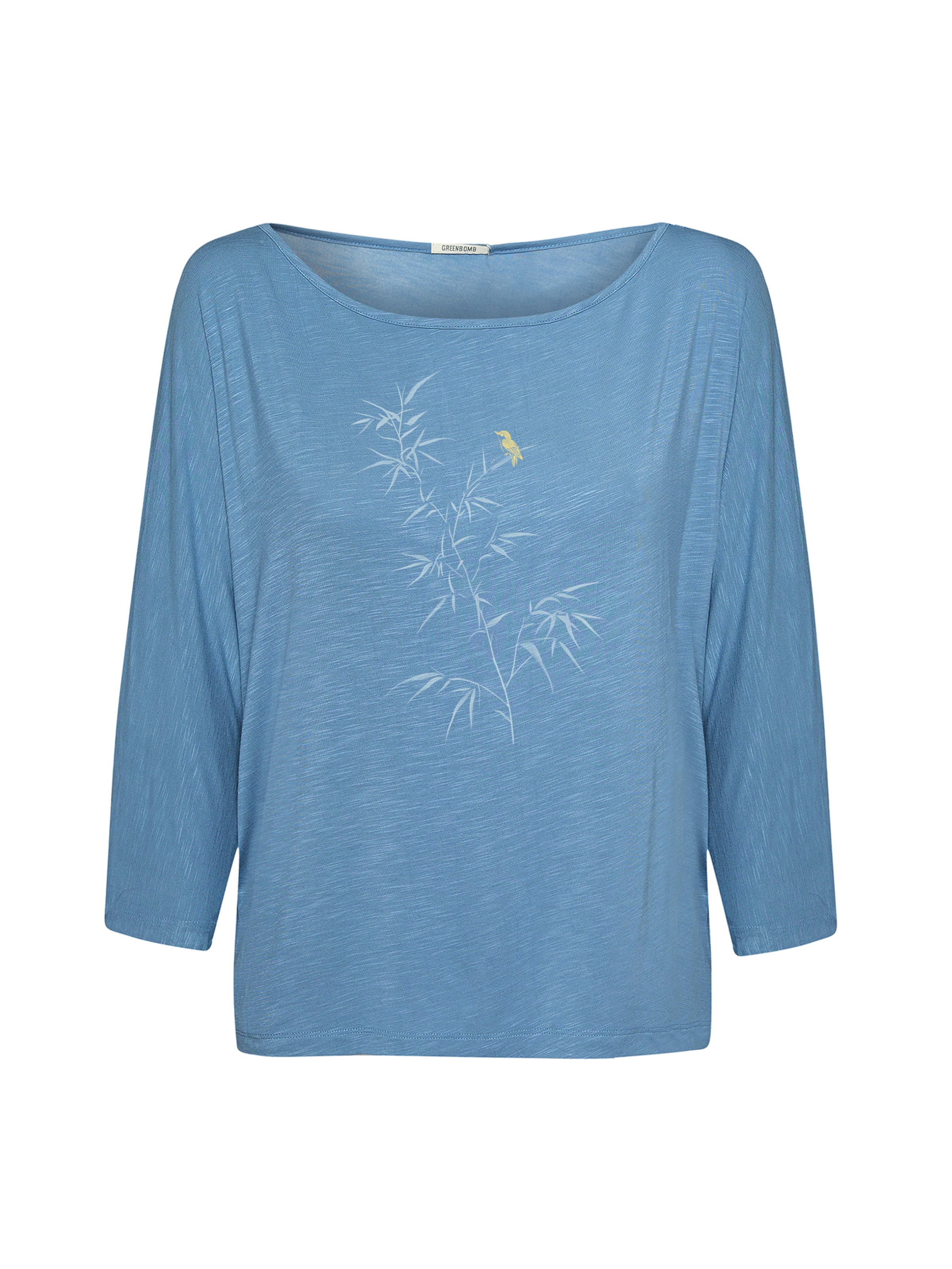 Maglietta 'Dickybird Simper' di GREENBOMB in blu: frontale
