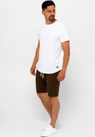 INDICODE JEANS Regular Shorts 'Aldrich' in Braun