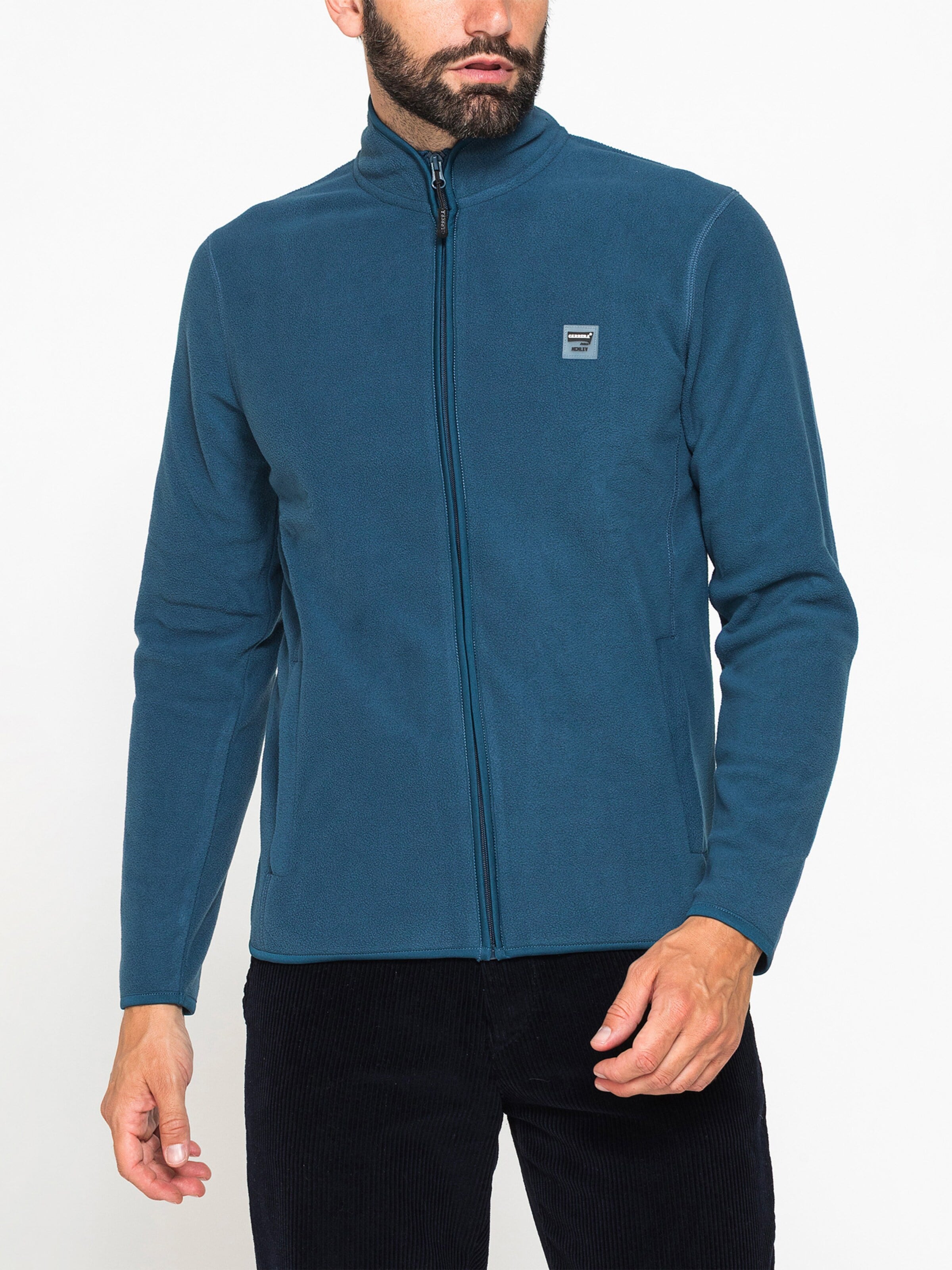 Carrera Jeans Fleece jacket 'Central Zip' in Blue: front