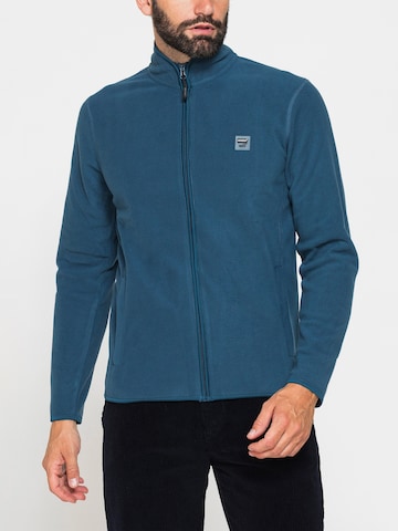 Carrera Jeans Fleece jacket 'Central Zip' in Blue: front