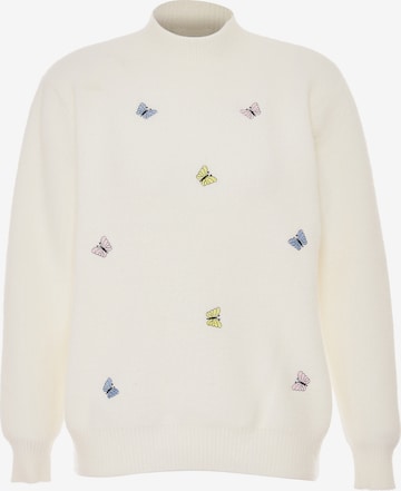 Poomi Sweater in White: front