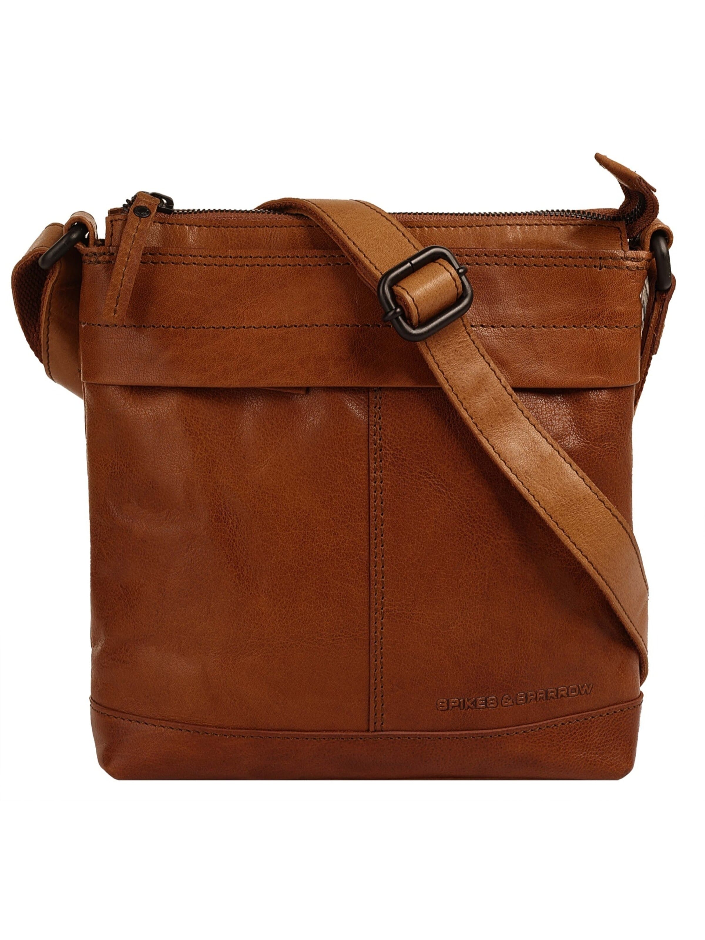 Sac à bandoulière Spikes & Sparrow en marron : devant