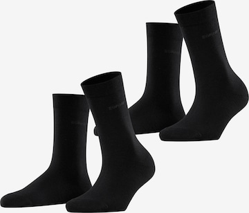 ESPRIT Socks 'Basic Easy 2-Pack' in Black: front