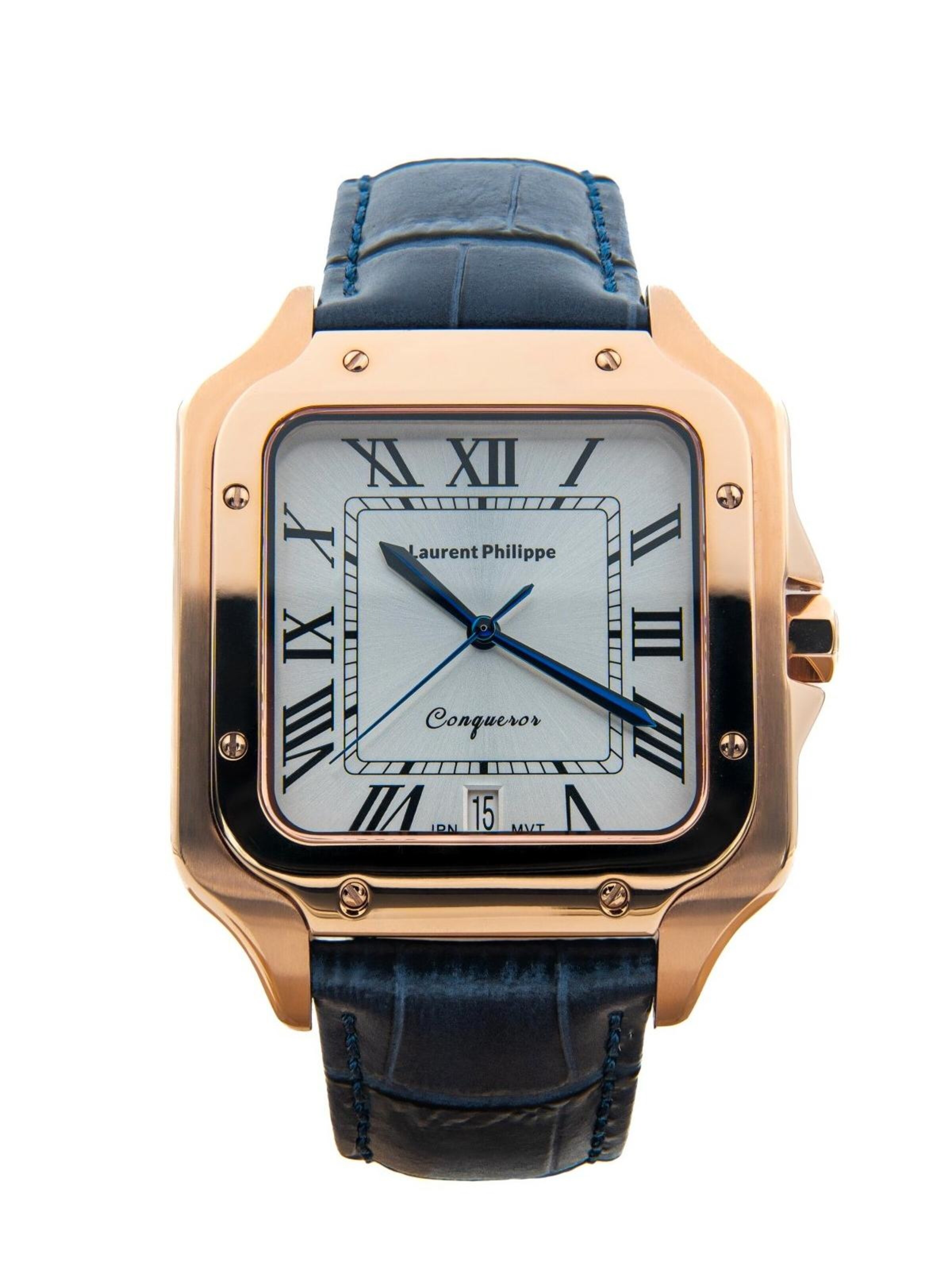 Laurent Philippe Analoguhr 'Conqueror Spirit of the Rose – Bleu Sauvage'‌ in 10mm in rosegold, Produktansicht