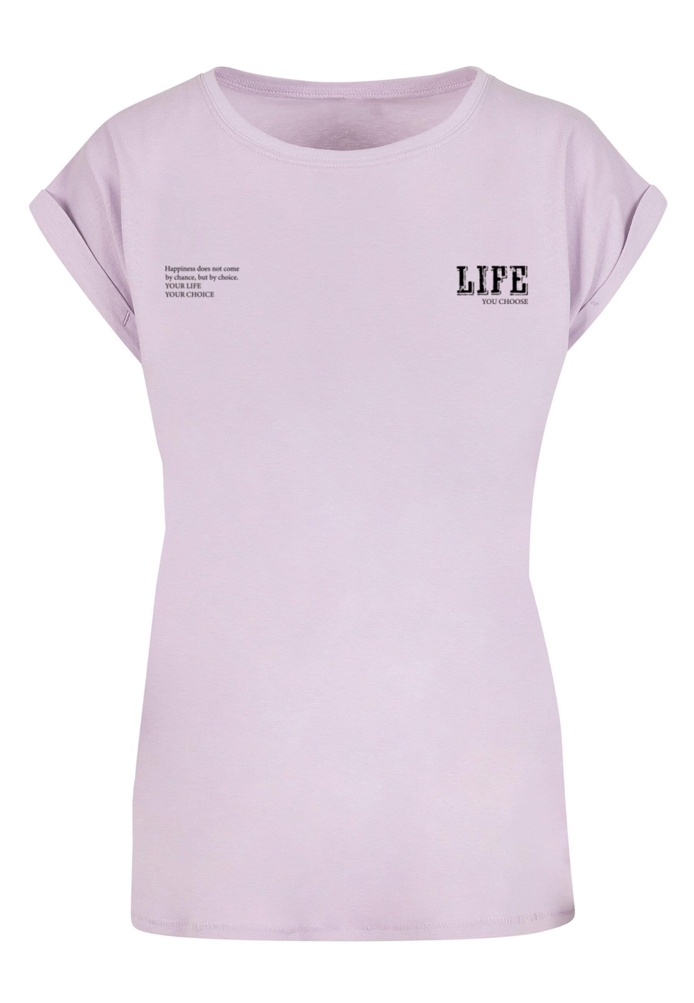Merchcode T-Shirt 'Life' in Lila: Vorderseite