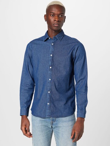 JACK & JONES Regular fit Overhemd 'Kansas' in Blauw: voorkant