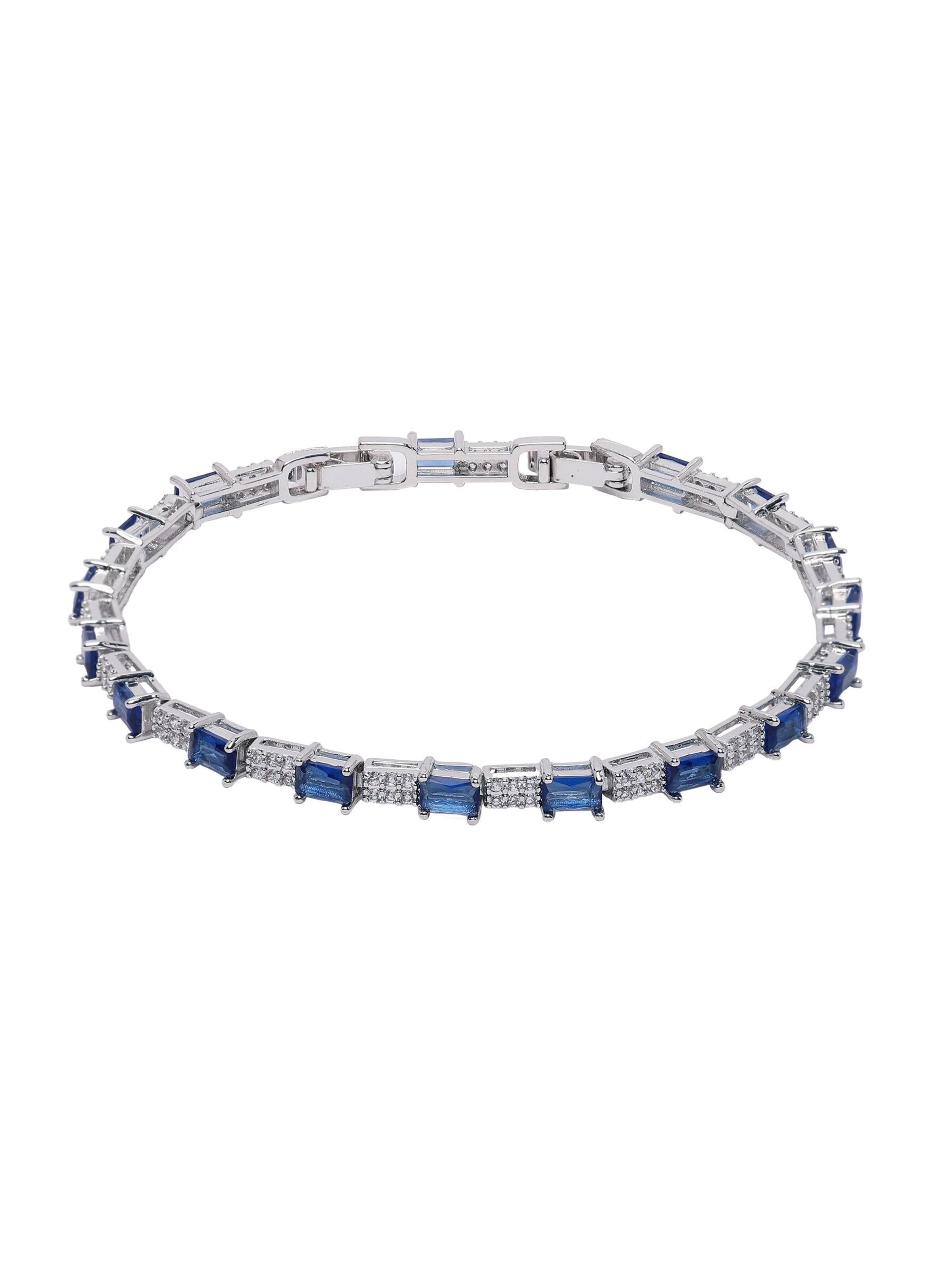AVANT-GARDE PARIS Armband 'Rosalindaina' in Blauw: voorkant