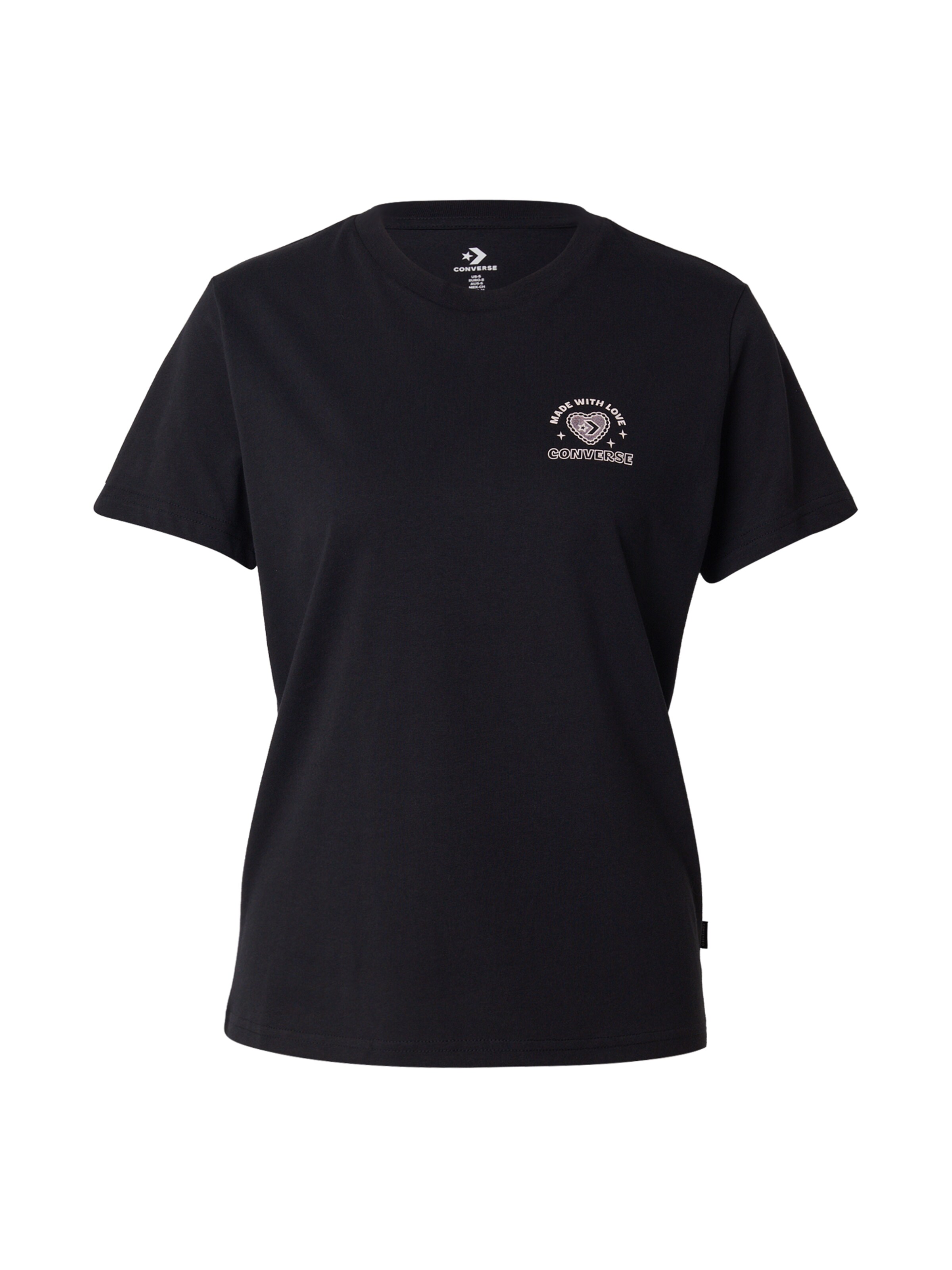 Tricou de la CONVERSE pe negru: față