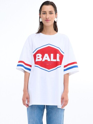 Ball Shirt 'Noemi' in Wit: voorkant