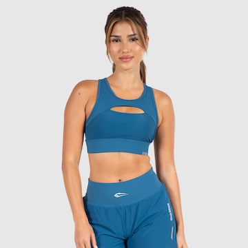 Smilodox Bustier Sport bh 'Fastlane' in Blauw: voorkant